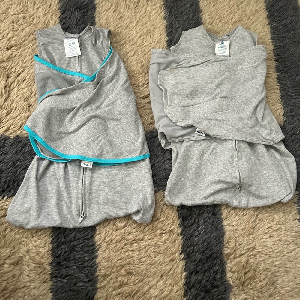 Halo Newborn Grey Sleepsack Swaddles